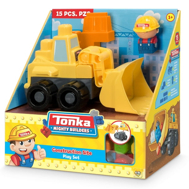 Tonka Mighty Builders Set Includes Construction Figure and Construction Truck Playsets